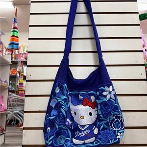 Hello Kitty Blue Floral Shoulder Bag